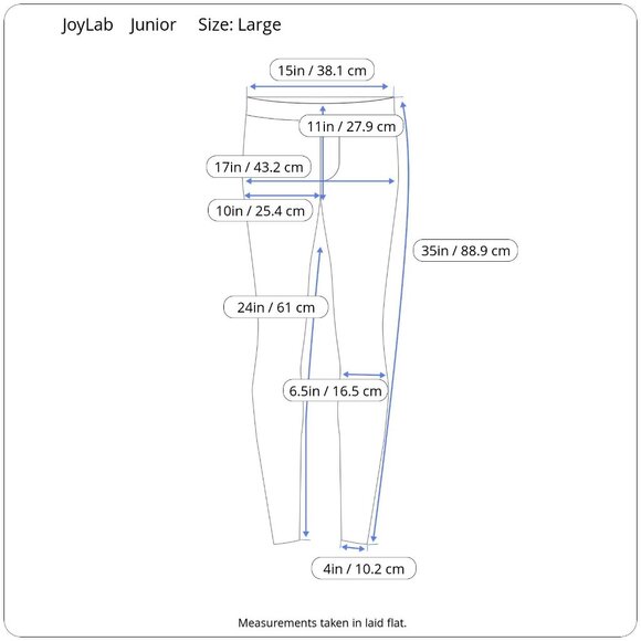 JoyLab Junior Black Activewear High-Rise Moisture-Wicking Leggings Size Large - Picture 3 of 7
